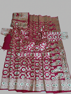 Banarasi Saree In Red - Boutique Nepal