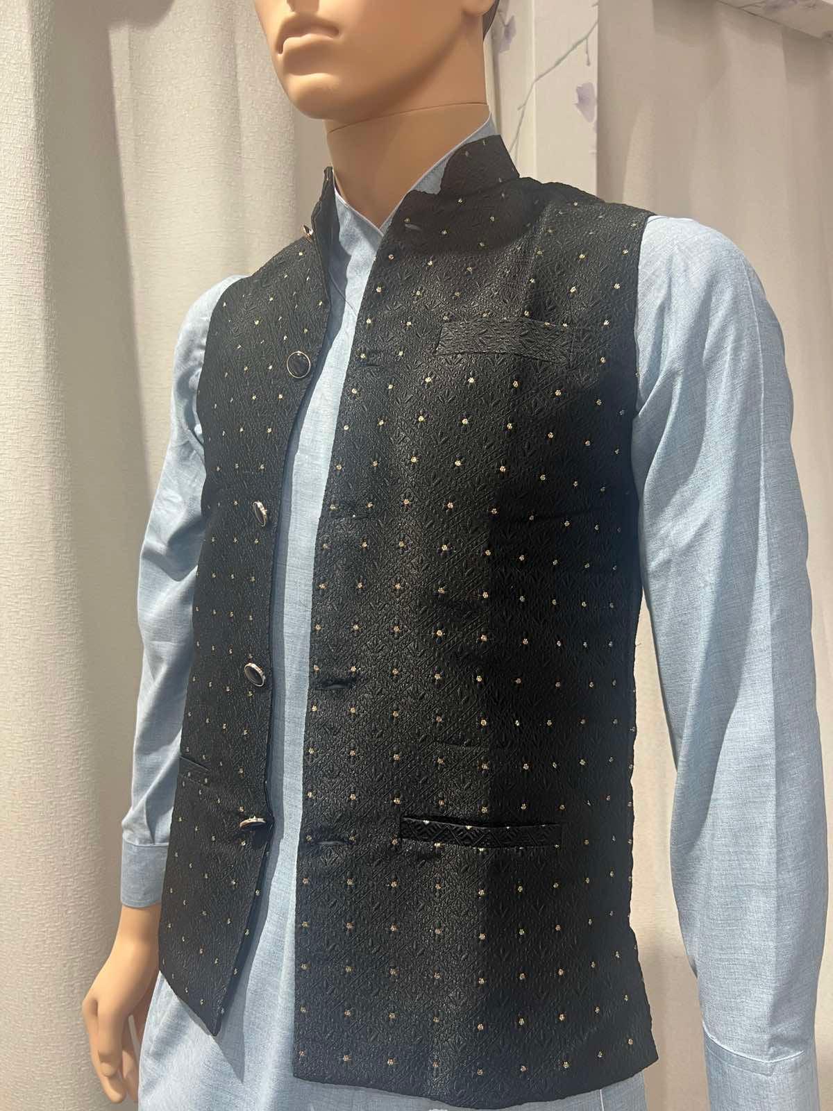 Black Waistcoat - Boutique Nepal