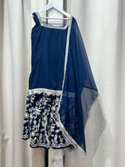 Blue Designer Sharara Kurta Set - Boutique Nepal