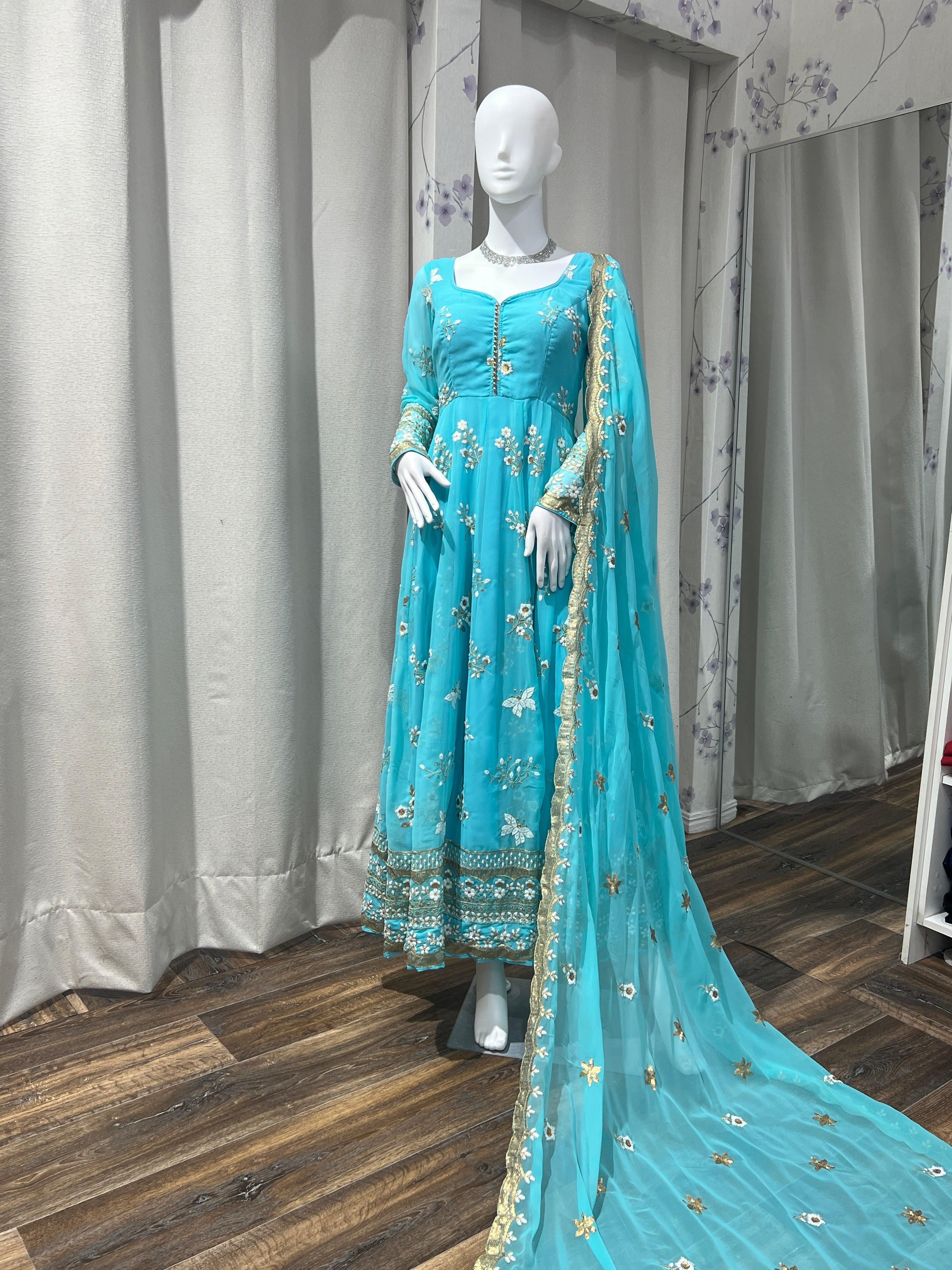 Blue Gown - Boutique Nepal