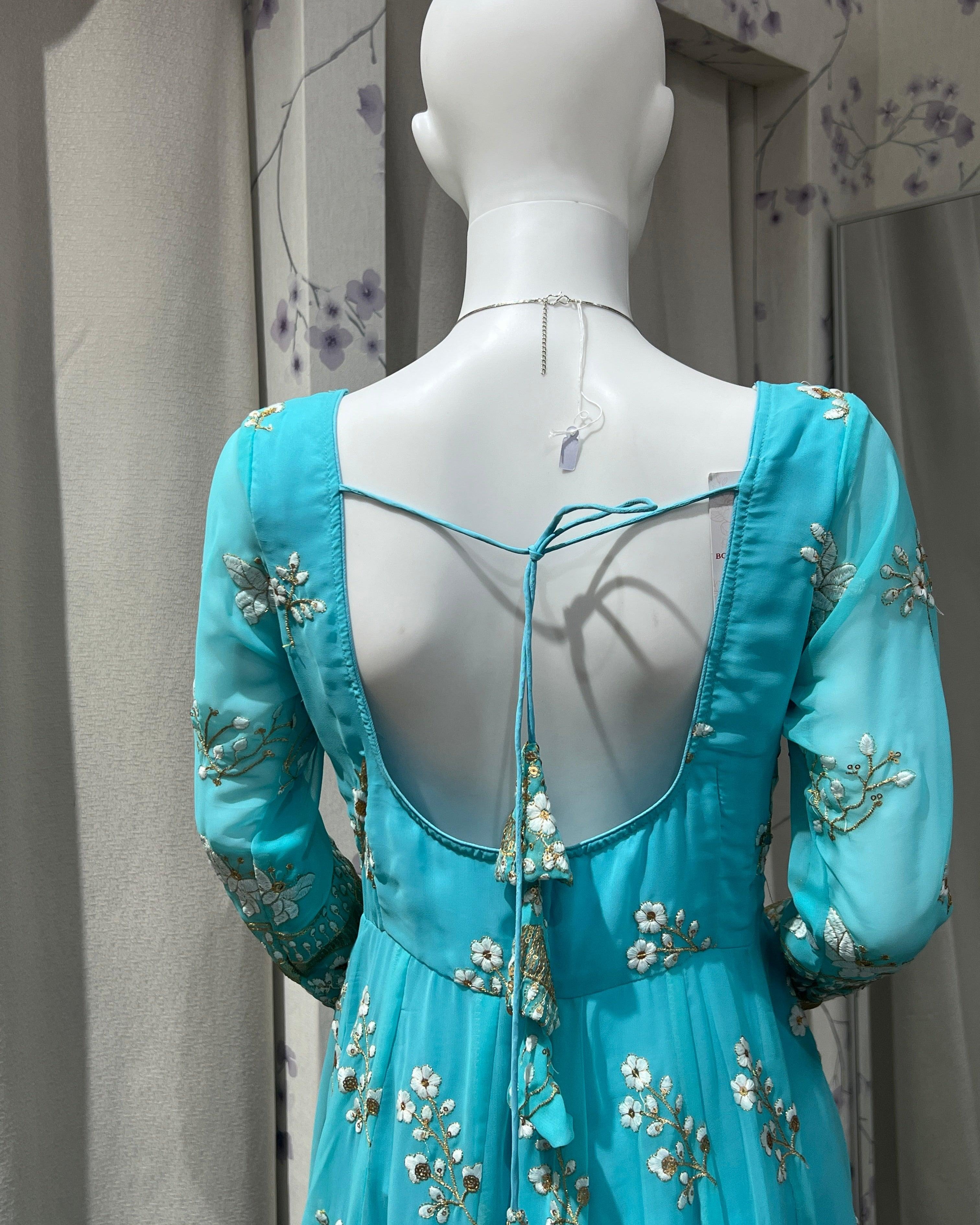 Blue Gown - Boutique Nepal Australia 