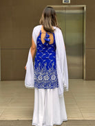 Blue Kurthi Plazo Set - Boutique Nepal Australia 