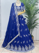 Blue Lehenga Choli Set - Boutique Nepal