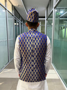 Blue Nehru Jacket - Boutique Nepal