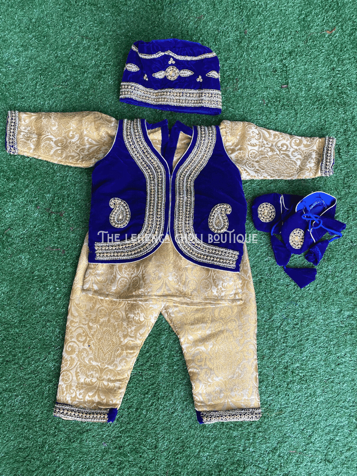 Boy Handwork Velvet Pasni Dress - Boutique Nepal