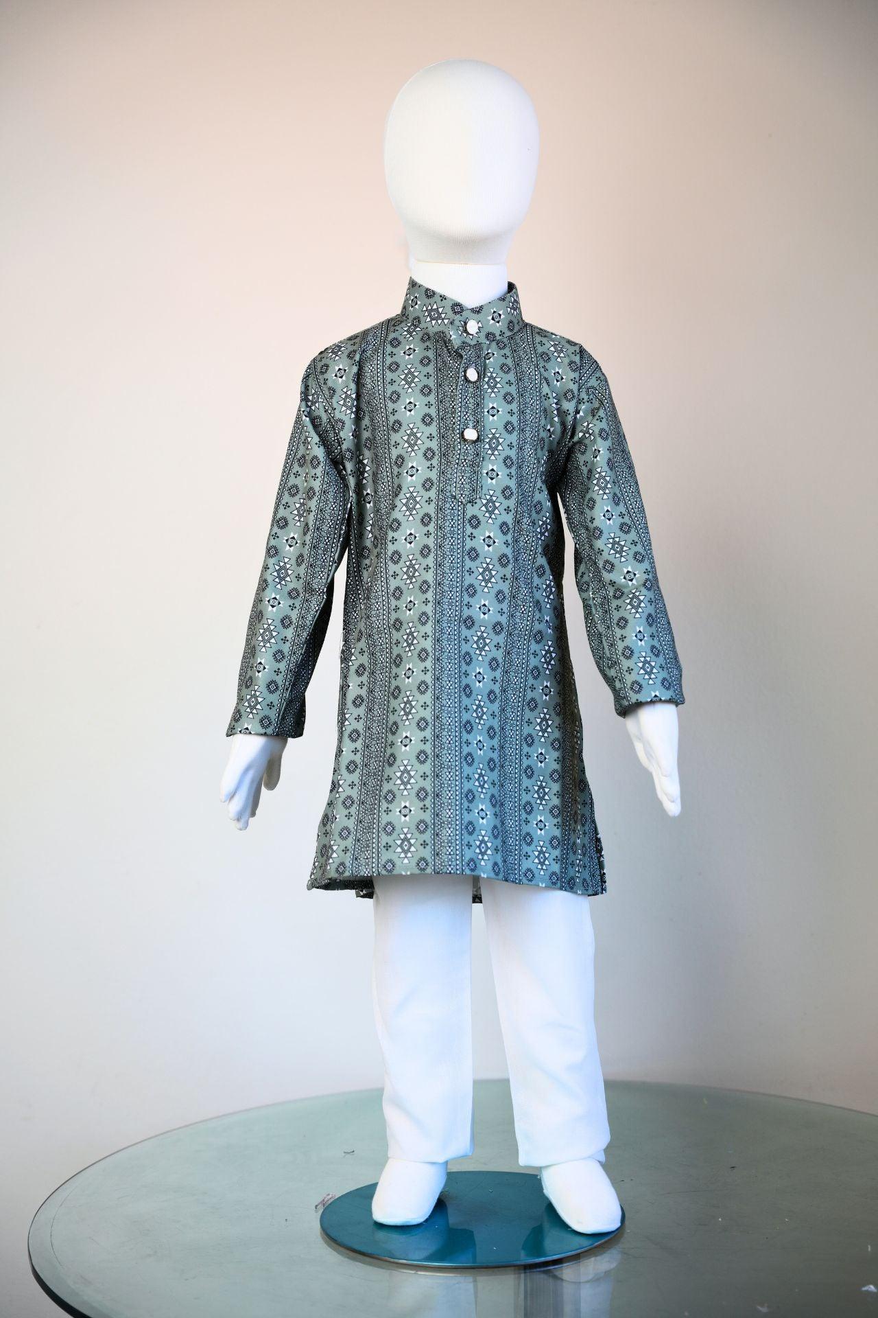 Boys Printed Kurta And Pants - Boutique Nepal