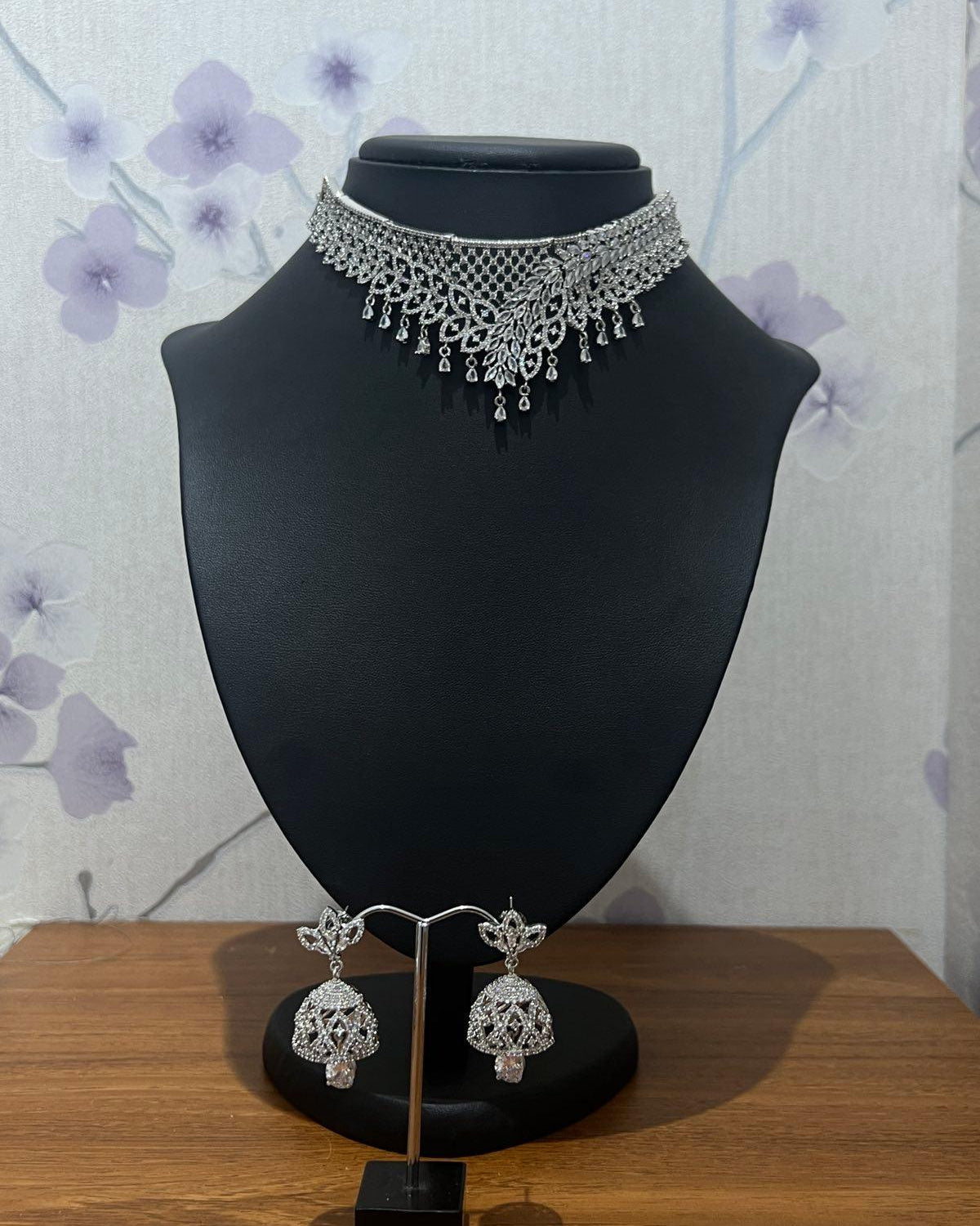 Choker American Diamond Necklace - Boutique Nepal