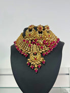 Choker Neckless Set In Gold And Purple - Boutique Nepal