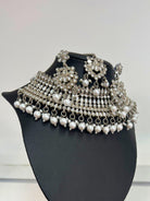 Choker Neckless Set In Silver - Boutique Nepal