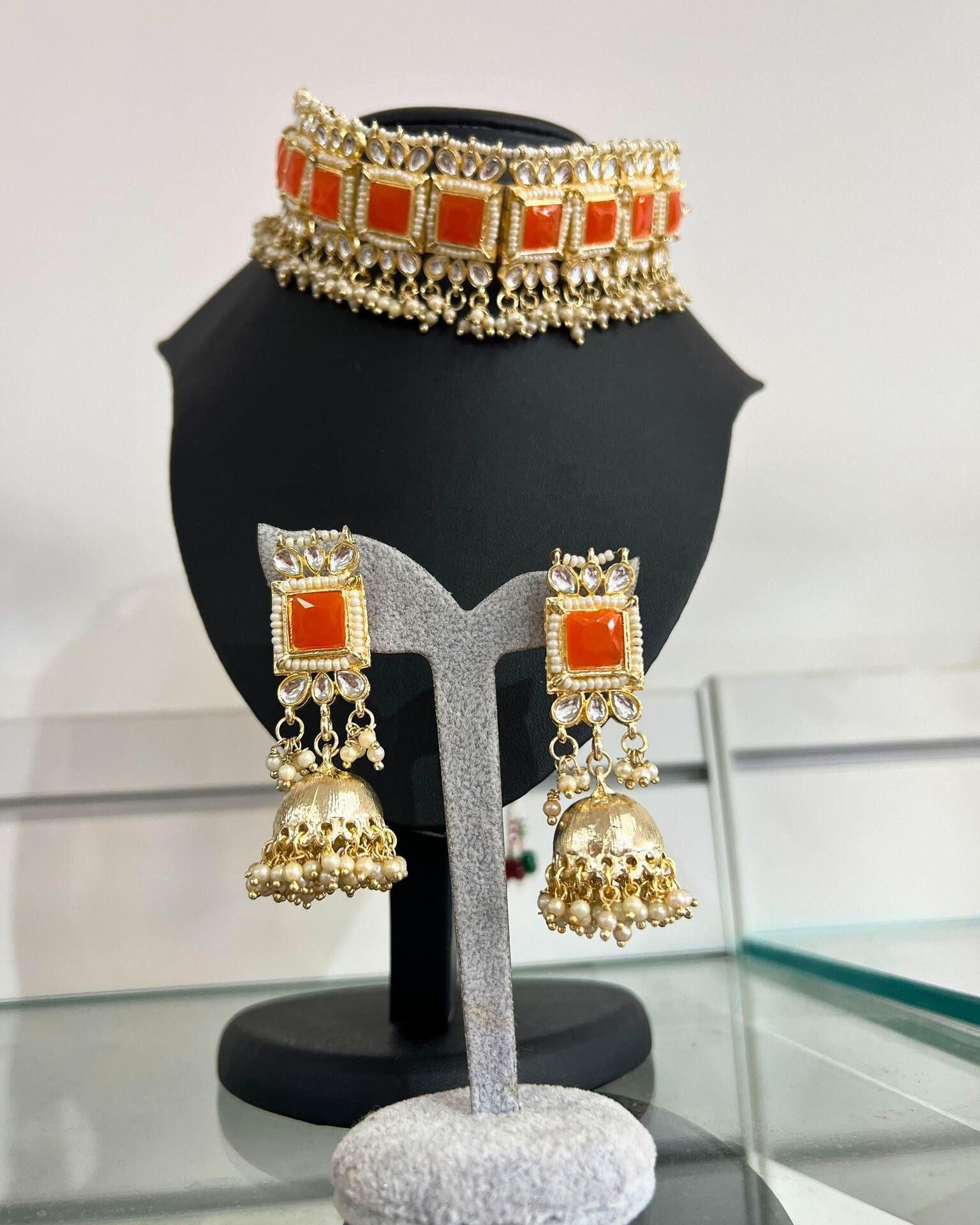 Choker Neckless Set In Yellow - Boutique Nepal Au