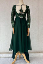 Dark Green Anarkali Suit Set - Boutique Nepal