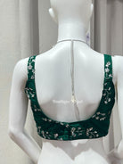 Darkgreen Sleeveless Blouse - Boutique Nepal