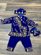 Designer Handwork Pasni Dess In Blue - Boutique Nepal