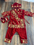 Designer Handwork Pasni Dess In Maroon - Boutique Nepal