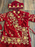 Designer Handwork Pasni Dess In Maroon - Boutique Nepal