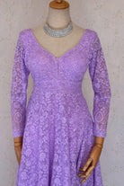 Designer Lavender Anarkali Kurta - Boutique Nepal