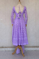 Designer Lavender Anarkali Kurta - Boutique Nepal