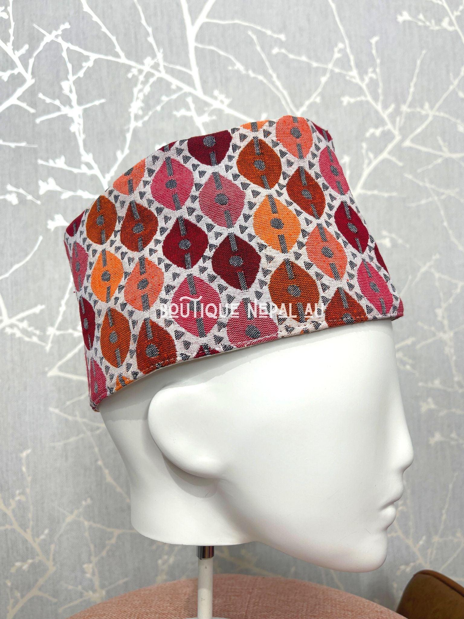 Dhaka Topi Large(23")-Assorted - Boutique Nepal