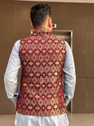 Dhaka Waistcoat With Topi - Boutique Nepal