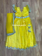 Girls Lehenga Choli Set In Yellow - Boutique Nepal