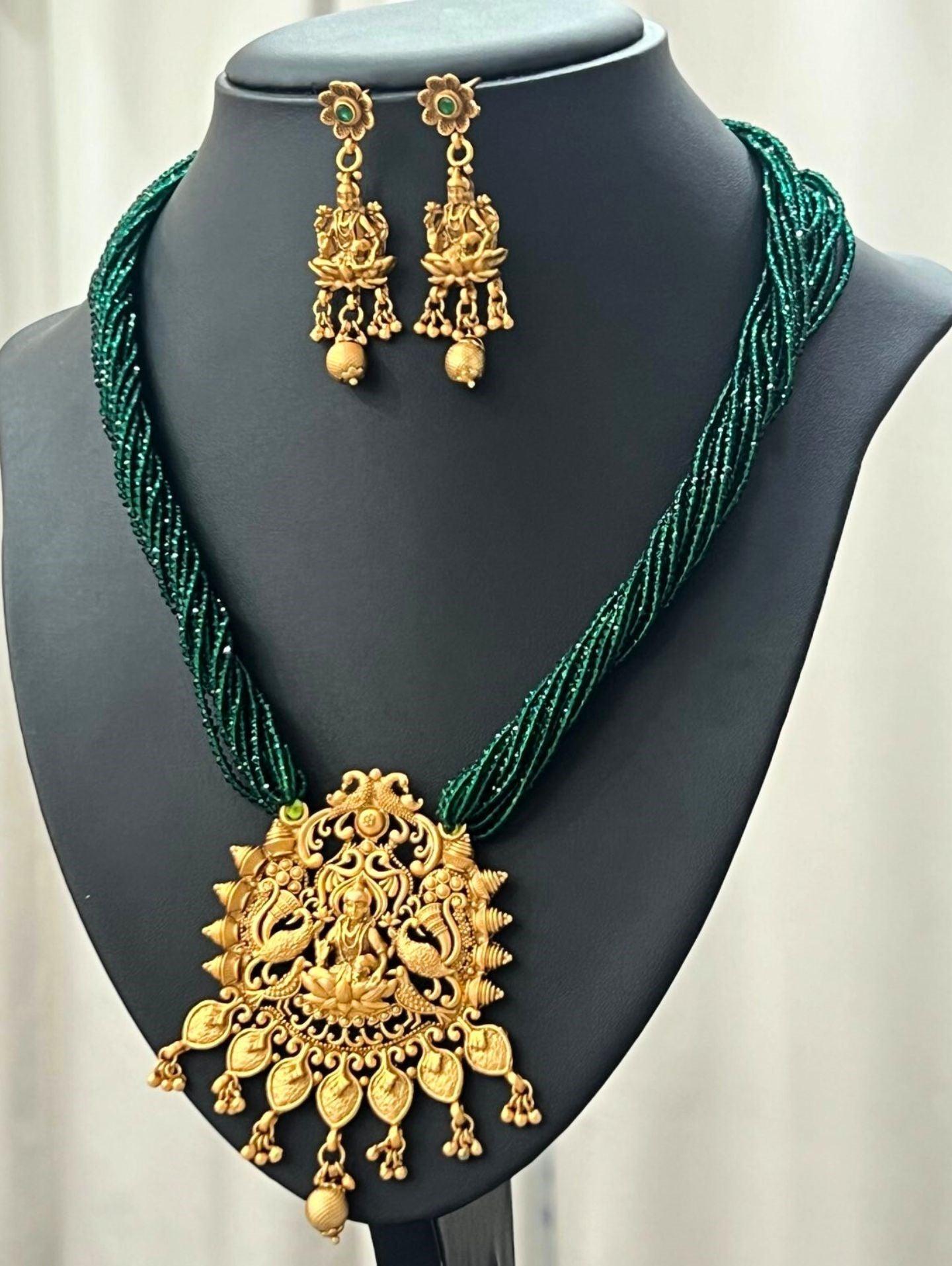 Goddess Gold Plated Tilhari With Hydro Pote - Boutique Nepal