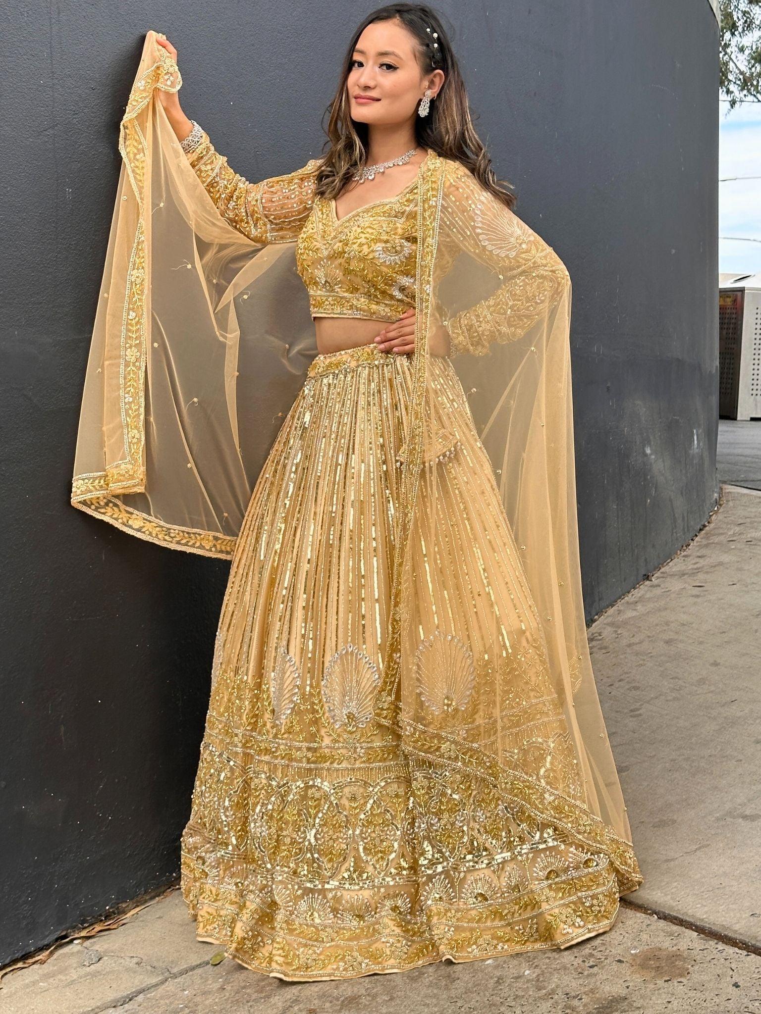 Buy Captivating Sky Blue Viscose Silk Traditional Bridal Lehenga Choli –  Empress Clothing