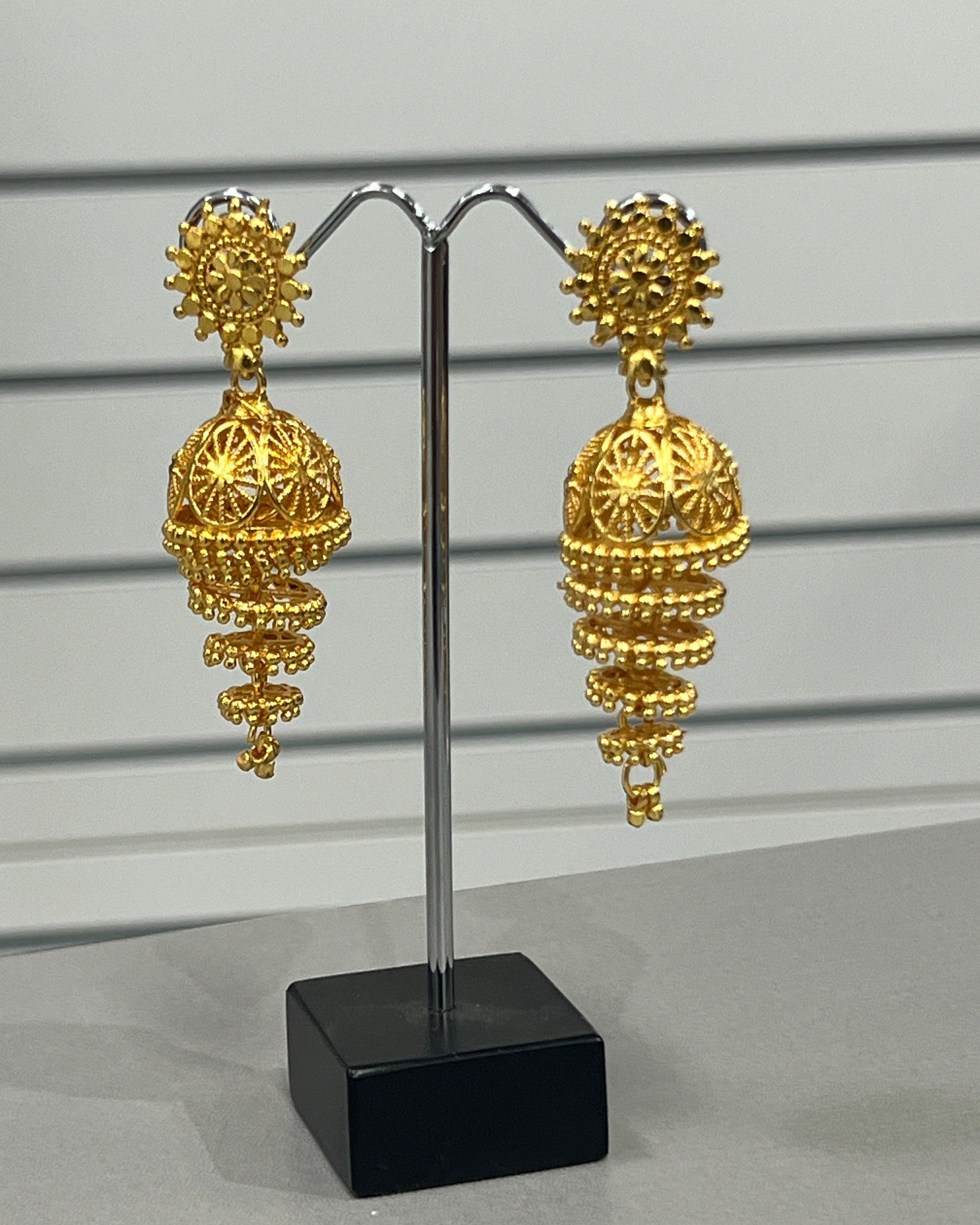 Gold Plated Jhumki Earring - Boutique Nepal