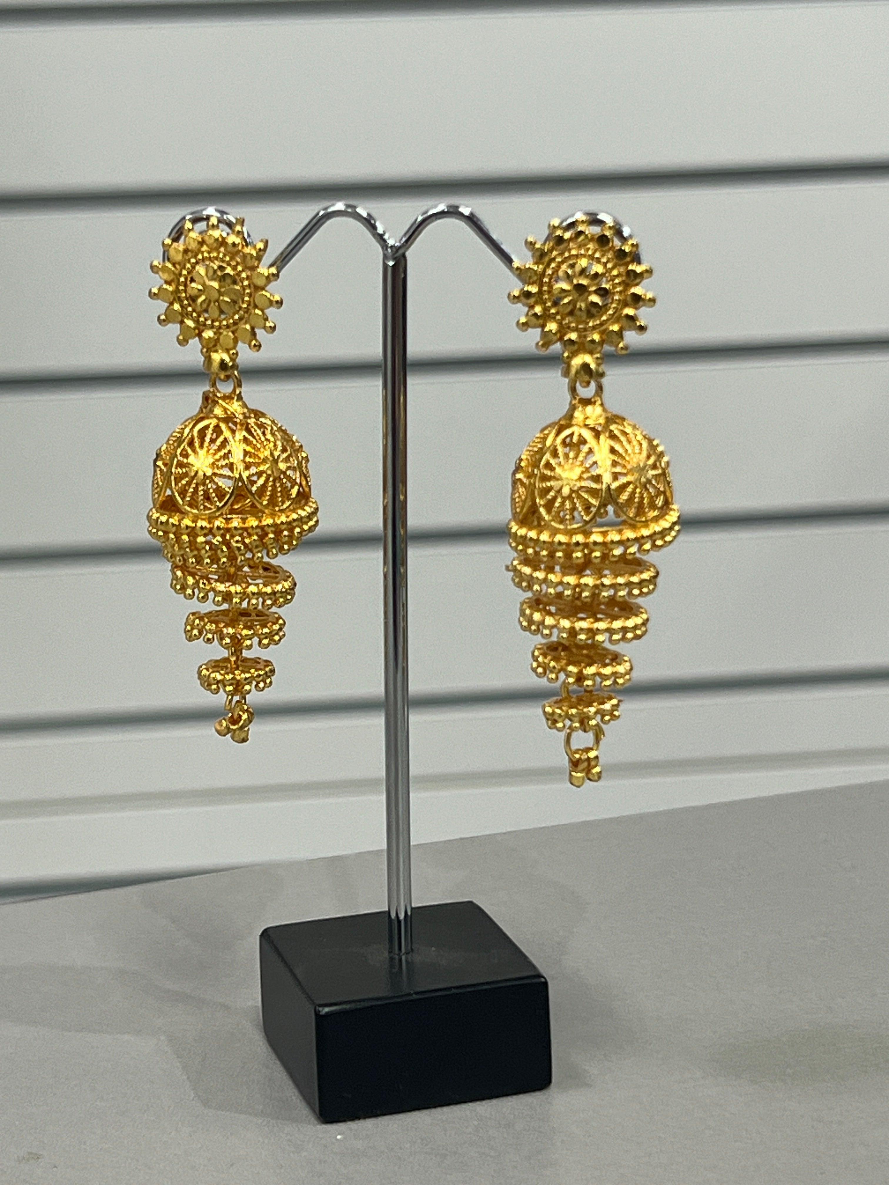 Gold Plated Jhumki Earring - Boutique Nepal