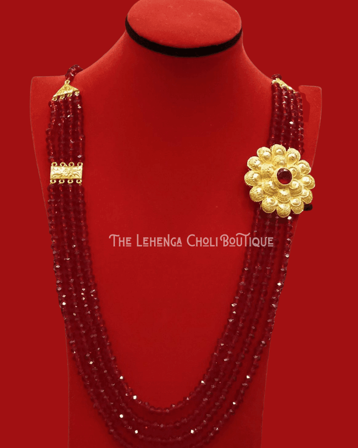 Gold Plated Long Pearl Necklace Moti Chandra Haar - Boutique Nepal Au