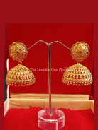 Gold Plated Pinjara Jhumki - Boutique Nepal