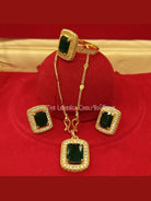 Gold Plated Ruby Neclace set - Boutique Nepal Au