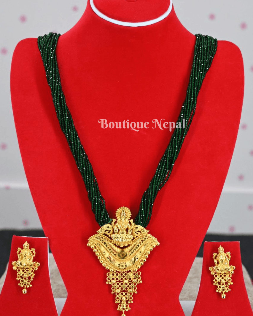 Gold Temple Pendent with Hydro Pote - Boutique Nepal Australia 