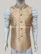 Golden Nehru Waist Coat - Boutique Nepal