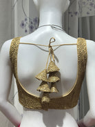 Golden Sleeveless Blouse - Boutique Nepal