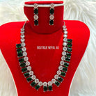 Green AD Necklace Earring Set - Boutique Nepal Au