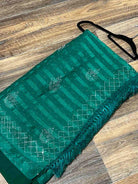 Green Saree With Silver Tiki - Boutique Nepal