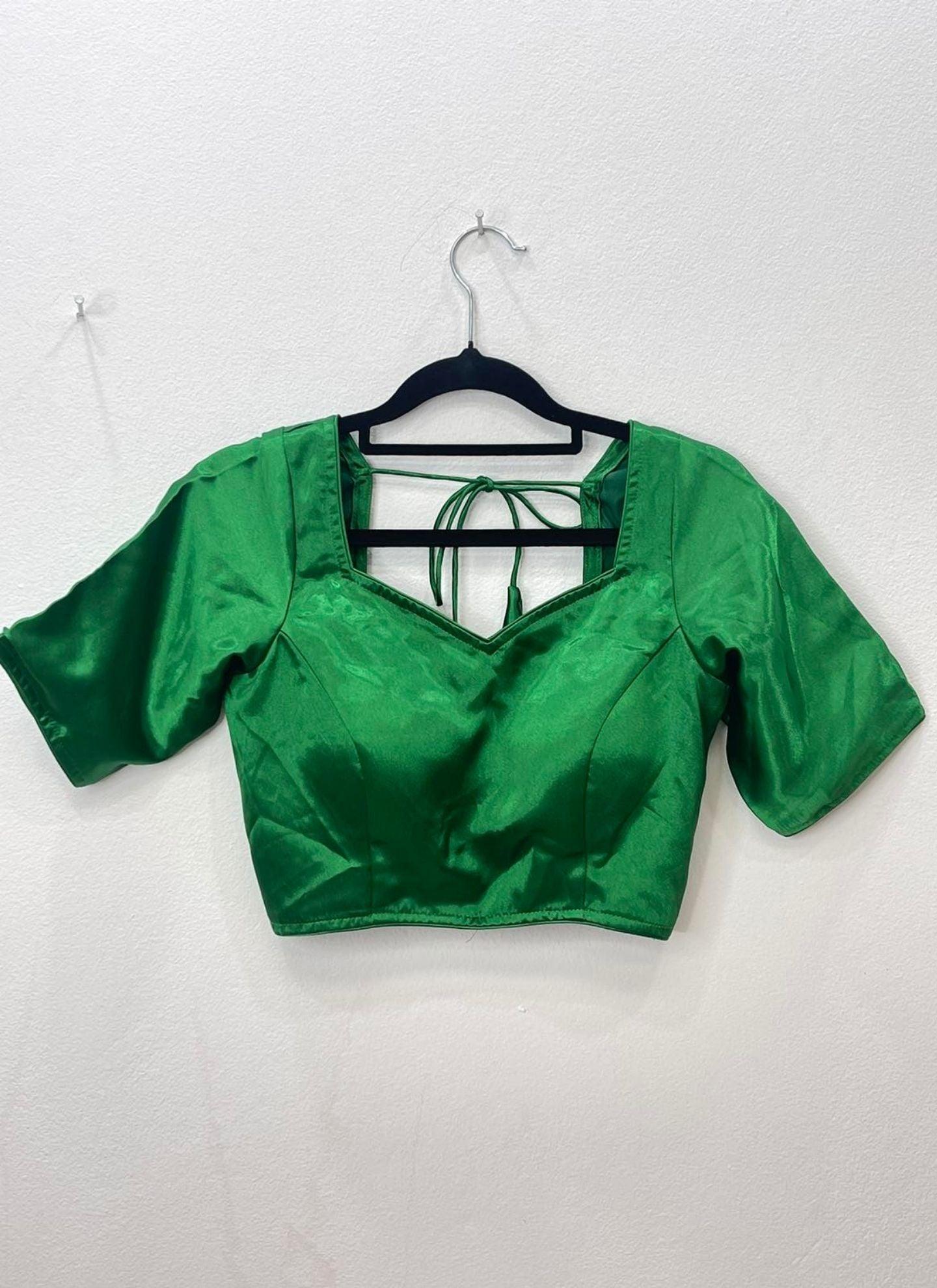 Green Tass Blouse - Boutique Nepal