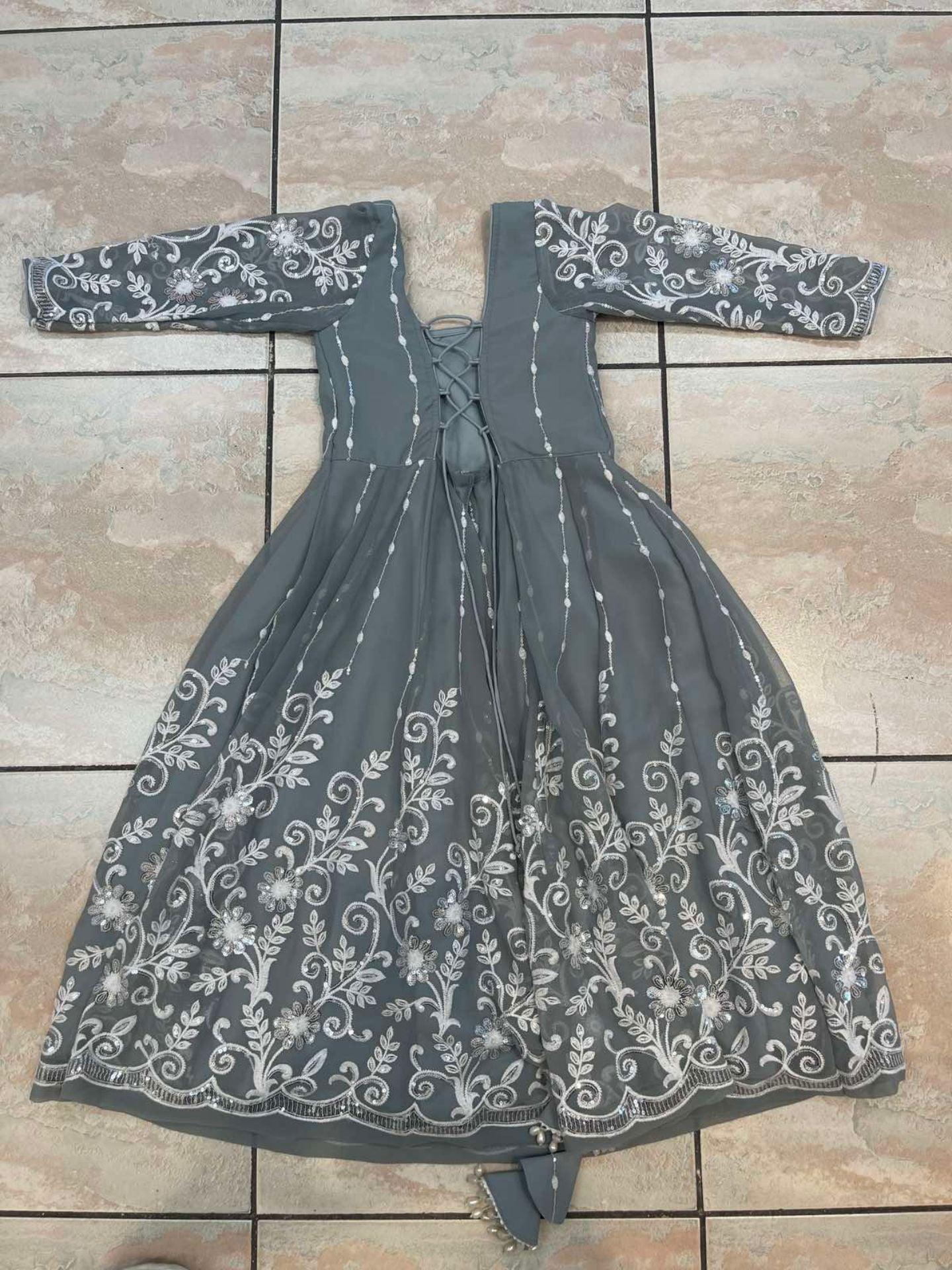 Grey Anarkali Kurta Set 5-7 Years - Boutique Nepal