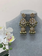 Heavy Green Jhumki Earring - Boutique Nepal