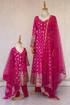 HotPink Dolasilk Anarkali Set - Boutique Nepal