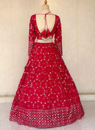 HotPink Embroidered Lehenga Set With Zari Work - Boutique Nepal