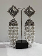 Jhumki in Silver with Pearls Earring - Boutique Nepal