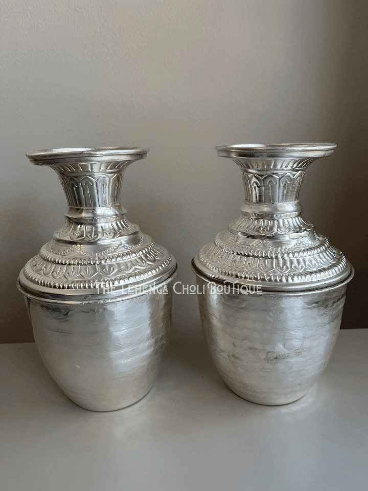 Kalash Silver Plated Copper 7.5 Inch - Boutique Nepal Au