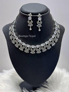 Kanchi American Diamond Necklace Set - Boutique Nepal