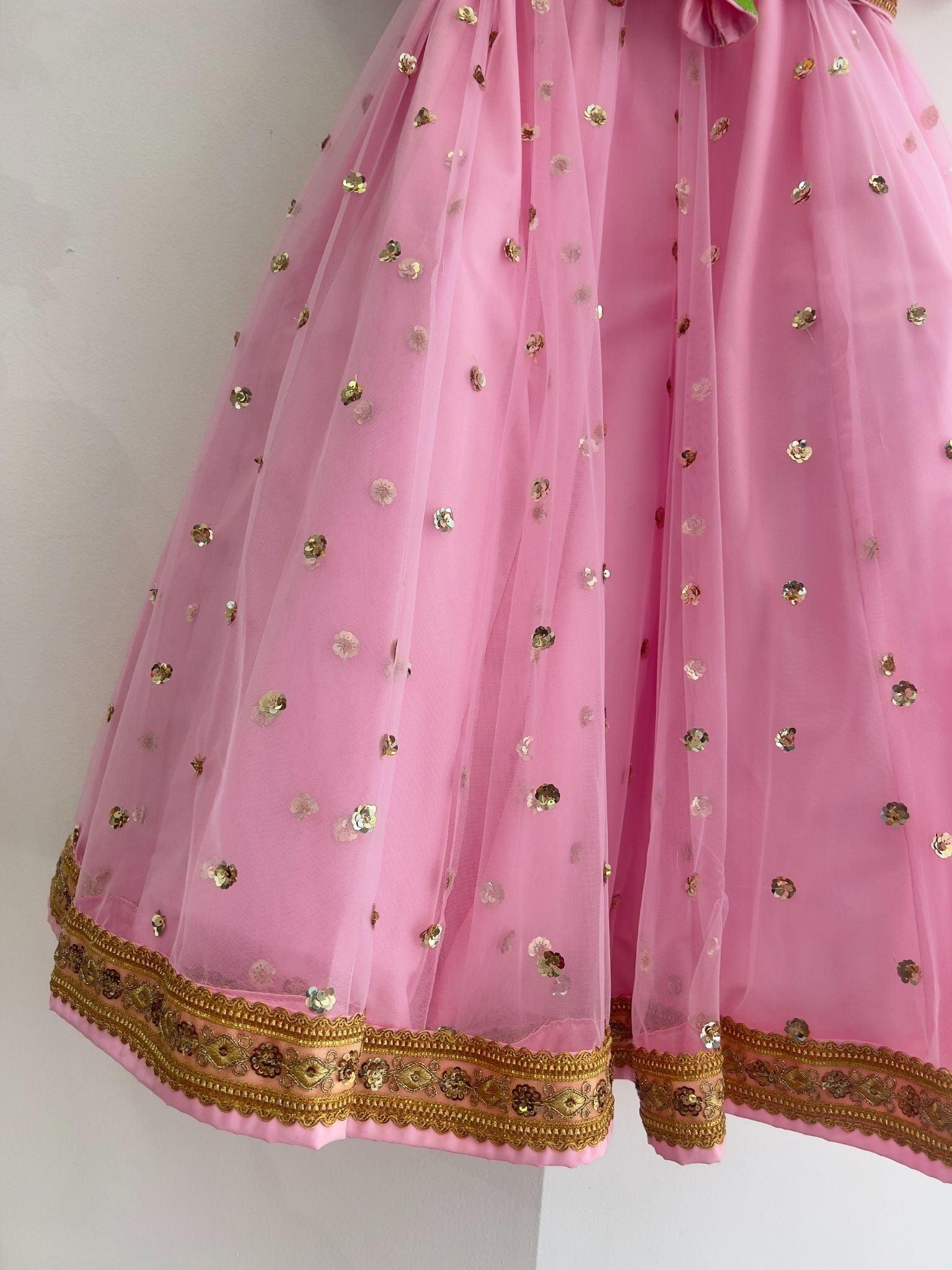 Lehenga Choli Set In Pink - Boutique Nepal