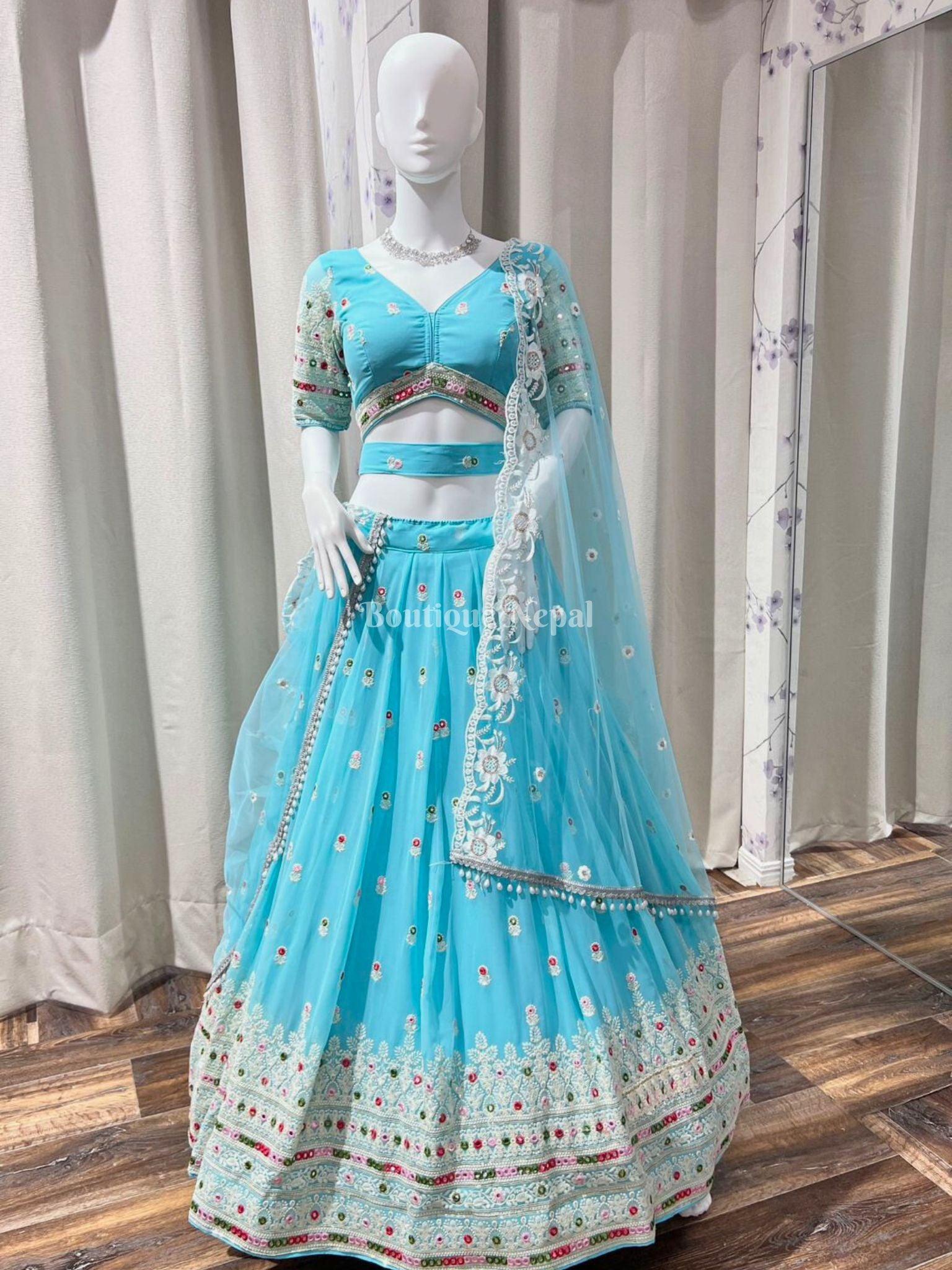 Dhaka lehenga-choli set!!✨ Designs,patterns and colours can be customised.  Feel free for queries.🙏🙏 Whatsapp/viber/call:+97798070... | Instagram