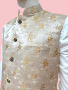 Light Gold Waist Coat - Boutique Nepal Au