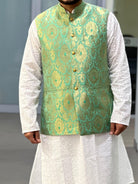 Light Parrotgreen Nehru Jacket - Boutique Nepal