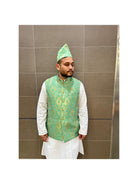 Light Parrotgreen Nehru Jacket - Boutique Nepal Au