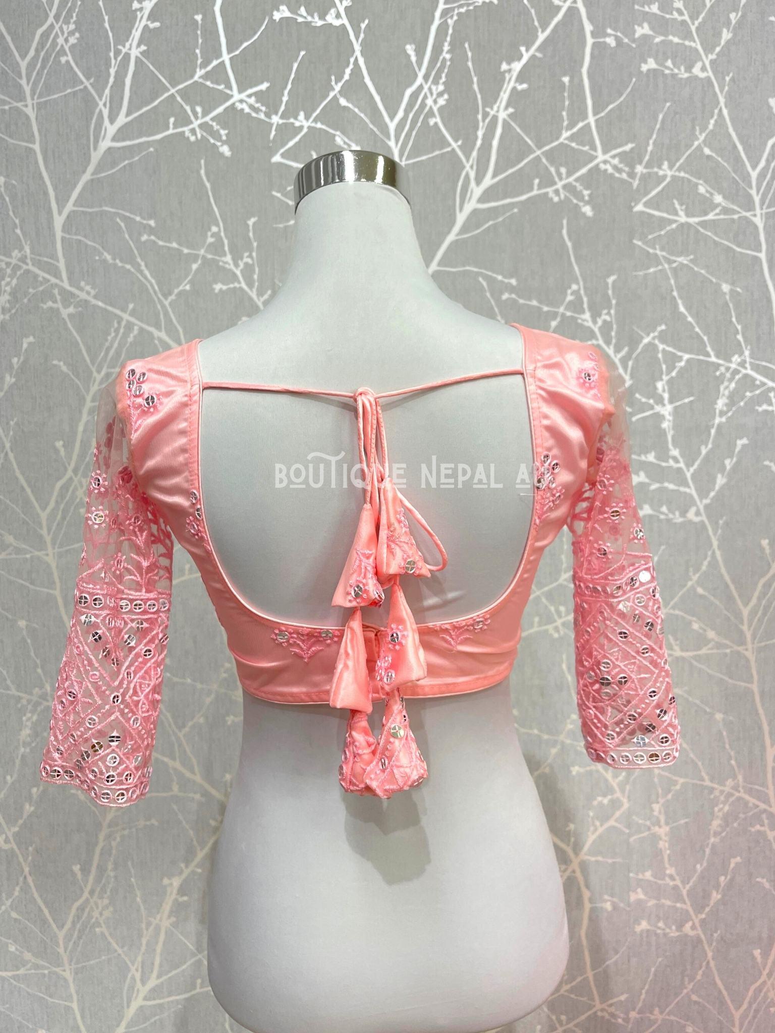 light pink designer lehenga choli set boutique nepal australia 3